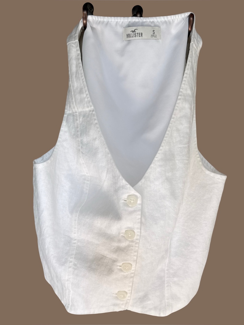 Hollister Button Up Vest Top